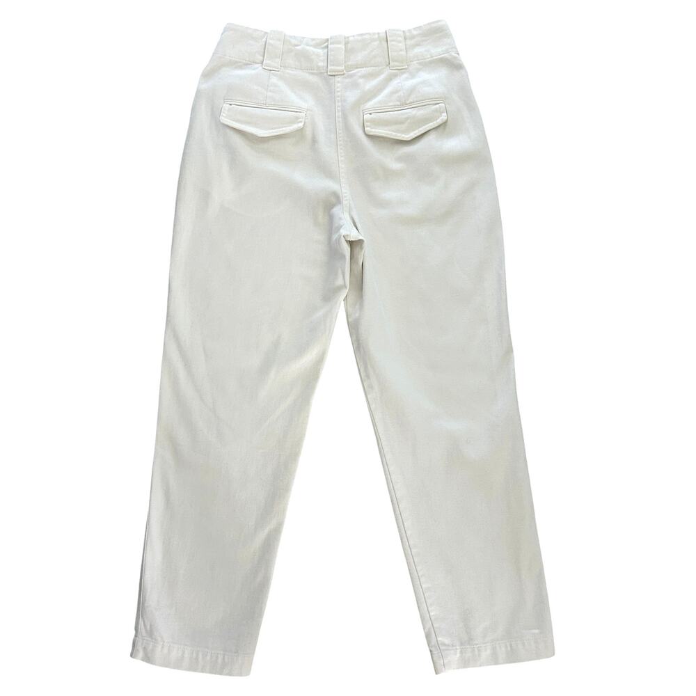 REISS Women's White Jeans Sz. 6 High Waist Pockets Luxury Denim Tapered Leg - Picture 5 of 12
